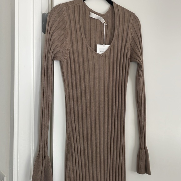 NWT - Rachel Parcell Wide Rib Sweater Dress in Grey - Picture 9 of 10